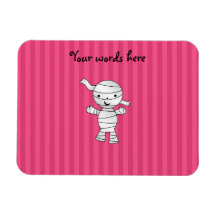 Cute mummy pink stripes flexible magnets