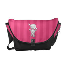 Cute mummy pink stripes messenger bags