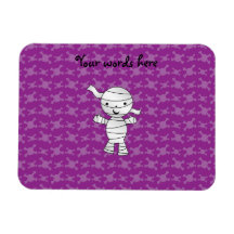 Cute mummy purple skulls magnets
