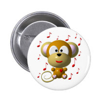 Cute musical monkey buttons