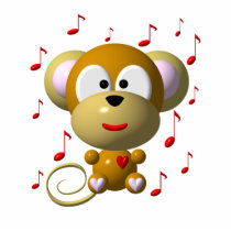 Cute musical monkey photo sculptures