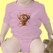 Cute musical monkey t-shirts