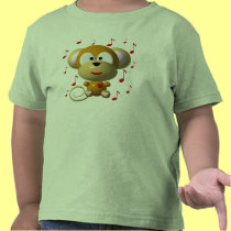 Cute musical monkey t-shirts