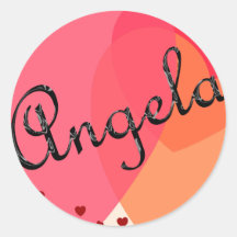 Cute Name Designs Round Sticker