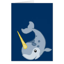 Cute Narwhal Greeting Cards