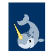 Cute Narwhal Post Cards