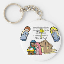 Cute Nativity Scene Keychain