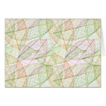 Cute natural leafs pattern note card