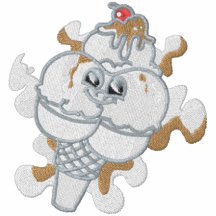 Cute Neopolitan Ice Cream Cone Character