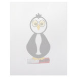 Cute Nerdy Bookworm Penguin Letterhead Template