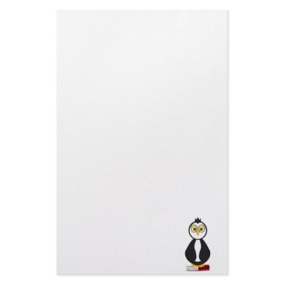 Cute Nerdy Bookworm Penguin by mydeas