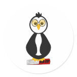 Cute Nerdy Bookworm Penguin