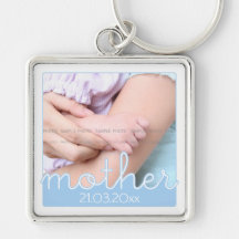 Cute New Mom Custom Photo Keychains | Large