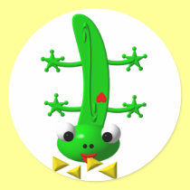 Cute newt nibbling nachos stickers