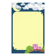Cute Night Owls Stationery
