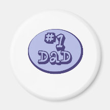 Cute, "Number 1 Dad" Fridge Magnets