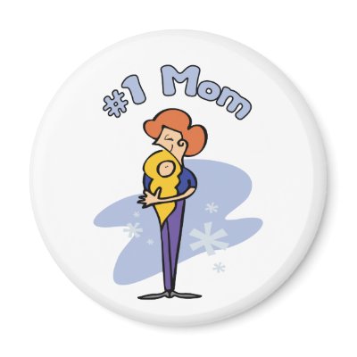 Cute "Number 1" Mom design Refrigerator Magnets by Eholidayz