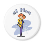 Cute "Number 1" Mom design magnets