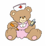 Cute Nurse RN Bear photo sculptures