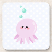 Cute octopus cartoon coasters