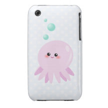 Cute octopus cartoon iPhone 3 covers