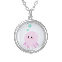 Cute octopus cartoon pendant