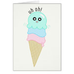 Cute Octopus Ice Cream Greeting Card