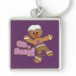 cute oh, snap gingerbread man cookie key chain
