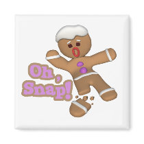 cute oh, snap gingerbread man cookie fridge magnets