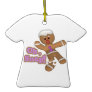 cute oh, snap gingerbread man cookie christmas ornament