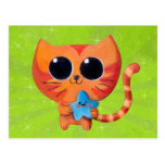 Cute Orange Cat with Star Postcard