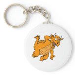 Cute Orange Dragon Keychain