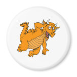Cute Orange Dragon Refrigerator Magnet