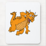 Cute Orange Dragon Mouse Pads