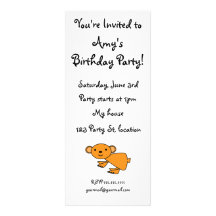 Cute orange koala personalized announcement
