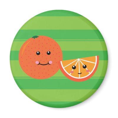 Cute Orange Fridge Magnet by toxiferous