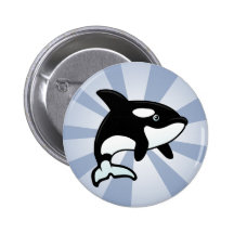 Cute Orca / Killer Whale Button