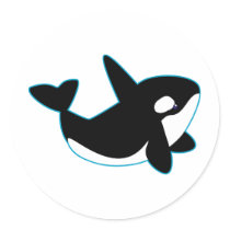 Cute Orca (Killer Whale) Stickers