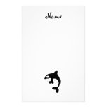 Cute orca whale custom stationery