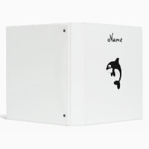 Cute orca whale vinyl binder