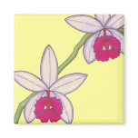 Cute Orchid Flower Custom fridge Magnet