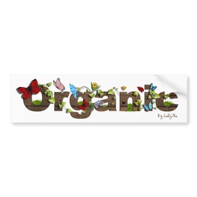 Cute Organic bumper sticker. Think Green! by LilyPu