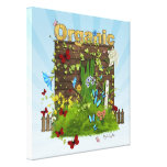 Cute Organic wall canvas. Think green!