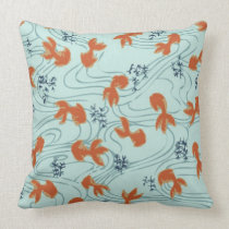 Cute Oriental Japanese Goldfish Koi Fish Pillow pillows
