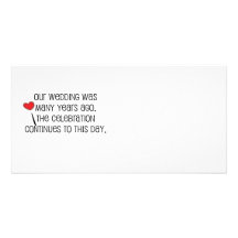 Cute, "Our Wedding" Marriage quote Custom Photo Card