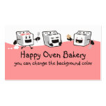 Cute oven stove cookie baking business cards
