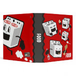 Cute oven stove cooking baking recipe binder binders