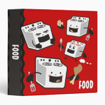 Cute oven stove cooking baking recipe binder