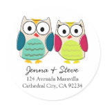 Cute Owl Address Labels Stickers