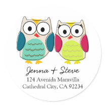 Cute Owl Address Labels Stickers